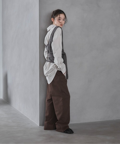 feepur（フェピュール）の「【ハンドウォッシャブル】カシュクールニットビスチェ（その他トップス・レディース・グレー/ブラック・MEDIUM）」の8枚目の写真