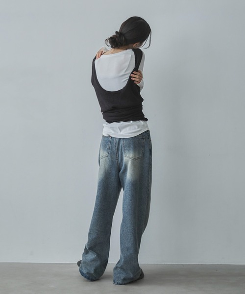 feepur（フェピュール）の「【ハンドウォッシャブル】カシュクールニットビスチェ（その他トップス・レディース・グレー/ブラック・MEDIUM）」の21枚目の写真