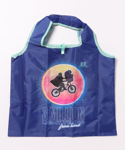 Rendez-Vous(ランデヴー)の「【 E.T. 】 くるくるショッピングバッグA 26S1(エコバッグ/サブバッグ・レディース・ブラック×グリーン/ブラック×イエロー/ネイビー・FREE)」の3枚目の写真