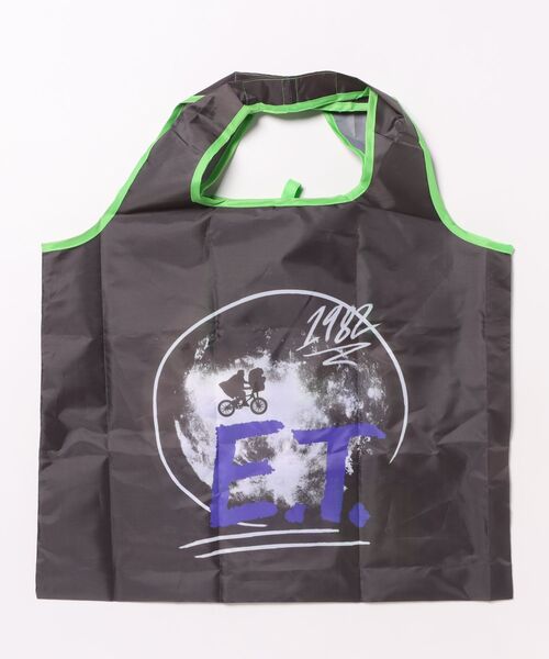 Rendez-Vous(ランデヴー)の「【 E.T. 】 くるくるショッピングバッグA 26S1(エコバッグ/サブバッグ・レディース・ブラック×グリーン/ブラック×イエロー/ネイビー・FREE)」の5枚目の写真