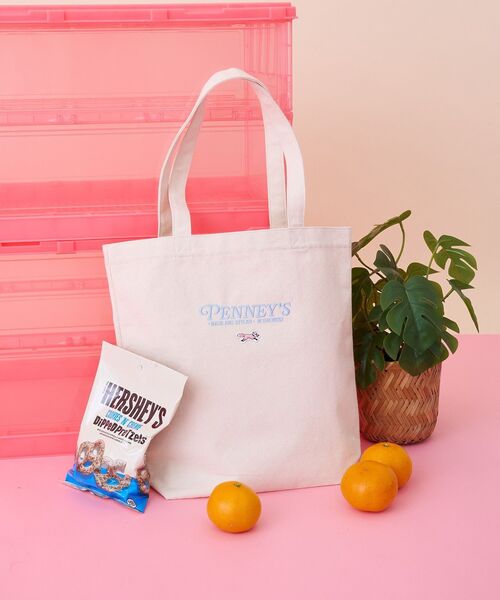 PENNEYS(ぺニーズ)の「【PENNEY'S】ロゴトートバッグ(トートバッグ・レディース・グリーン/ホワイト/オレンジ/サックスブルー・FREE)」の2枚目の写真