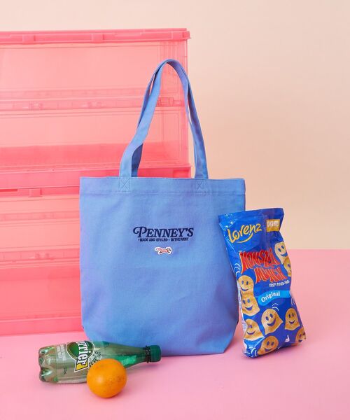 PENNEYS(ぺニーズ)の「【PENNEY'S】ロゴトートバッグ(トートバッグ・レディース・グリーン/ホワイト/オレンジ/サックスブルー・FREE)」の5枚目の写真
