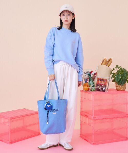 PENNEYS(ぺニーズ)の「【PENNEY'S】ロゴトートバッグ(トートバッグ・レディース・グリーン/ホワイト/オレンジ/サックスブルー・FREE)」の6枚目の写真