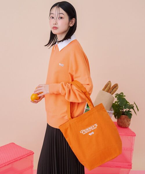 PENNEYS(ぺニーズ)の「【PENNEY'S】ロゴトートバッグ(トートバッグ・レディース・グリーン/ホワイト/オレンジ/サックスブルー・FREE)」の12枚目の写真