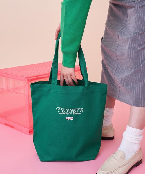 PENNEYS(ぺニーズ)の「【PENNEY'S】ロゴトートバッグ(トートバッグ・レディース・グリーン/ホワイト/オレンジ/サックスブルー・FREE)」の13枚目の写真