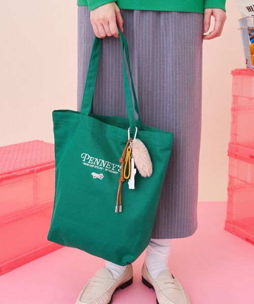 PENNEYS(ぺニーズ)の「【PENNEY'S】ロゴトートバッグ(トートバッグ・レディース・グリーン/ホワイト/オレンジ/サックスブルー・FREE)」の15枚目の写真