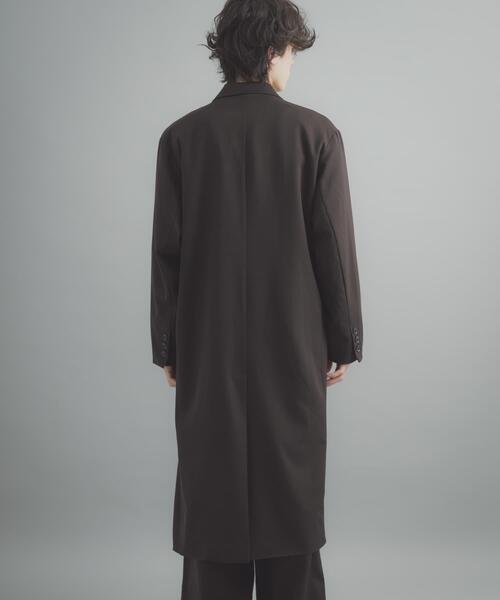 SENSE OF PLACE by URBAN RESEARCH(センスオブプレイスバイアーバンリサーチ)の「ダブルブレストロングコート(その他アウター・メンズ・ブラウン/ネイビー・MEDIUM/LARGE)」の17枚目の写真