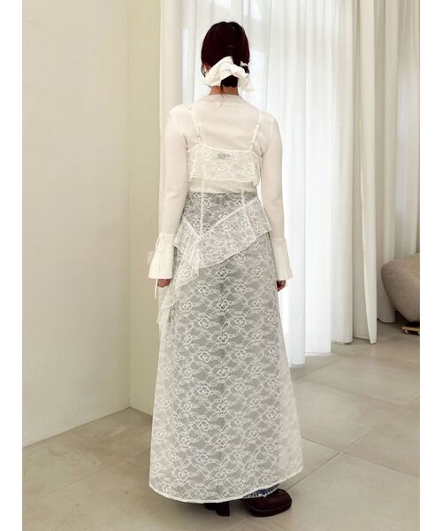 dazzlin（ダズリン）の「ラッフルイレヘムシアービスチェ（キャミソール・レディース・ミント/オフホワイト/ブラック・MEDIUM/SMALL）」の9枚目の写真