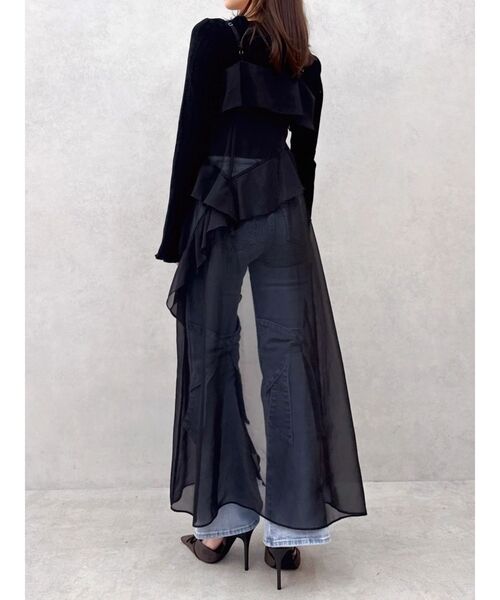 dazzlin（ダズリン）の「ラッフルイレヘムシアービスチェ（キャミソール・レディース・ミント/オフホワイト/ブラック・MEDIUM/SMALL）」の14枚目の写真