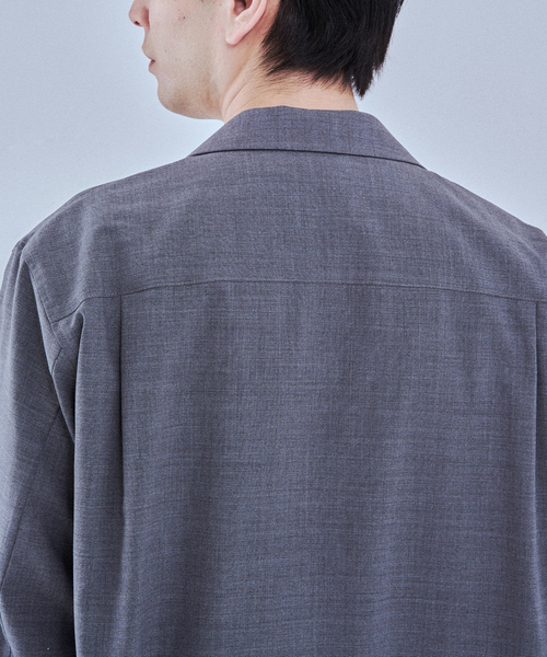 EDIFICE（エディフィス）の「Washable トロピカル シャツ ジャケット【セットアップ着用可】（テーラードジャケット・メンズ・カーキ/グレー・SMALL/MEDIUM/LARGE）」の21枚目の写真