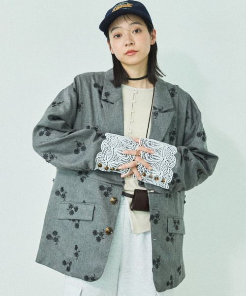 MIRROR STOKE(ミラーストーク)の「【ZOZO限定】MULTIWAY LAYERED JACKET/マルチウェイレイヤードジャケット(テーラードジャケット・レディース・ブラウン/ブラック・MEDIUM)」の1枚目の写真
