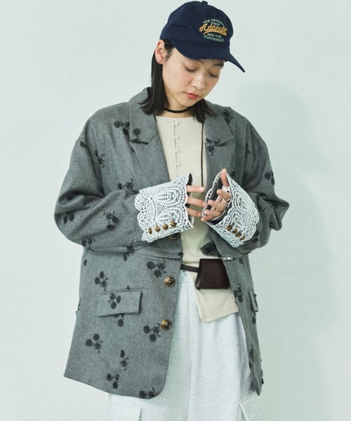 MIRROR STOKE(ミラーストーク)の「【ZOZO限定】MULTIWAY LAYERED JACKET/マルチウェイレイヤードジャケット(テーラードジャケット・レディース・ブラウン/ブラック・MEDIUM)」の3枚目の写真