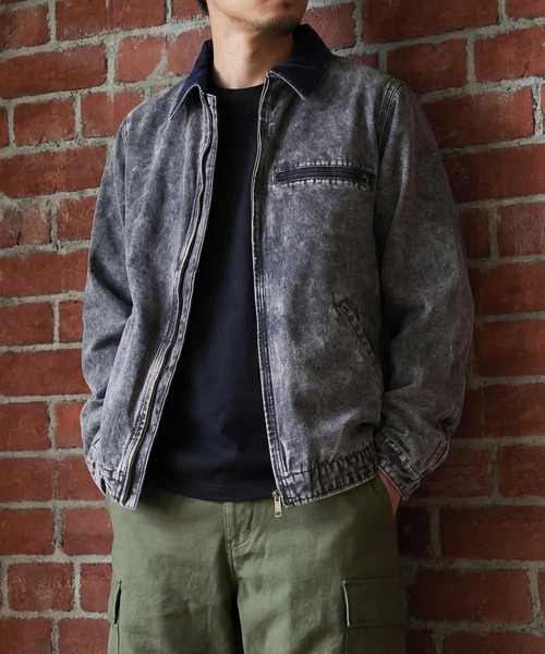 50’s JC PENNEYS 総柄ブルゾン ヴィンテージ コットン ジャケット セール】【HOUSTON】COTTON CANVAS FADE WORK JACKET コットン