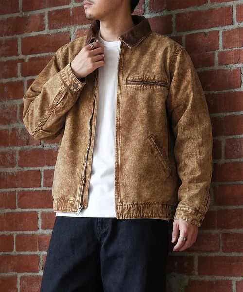 HOUSTON（ヒューストン）の「【HOUSTON】COTTON CANVAS FADE WORK JACKET コットンキャンバス フェード ワークジャケット ヴィンテージライク 51612（ブルゾン・メンズ・チャコールグレー/ブラウン・M/XL/L）」の7枚目の写真