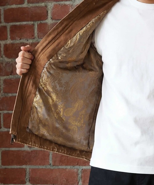 HOUSTON（ヒューストン）の「【HOUSTON】COTTON CANVAS FADE WORK JACKET コットンキャンバス フェード ワークジャケット ヴィンテージライク 51612（ブルゾン・メンズ・チャコールグレー/ブラウン・M/XL/L）」の9枚目の写真