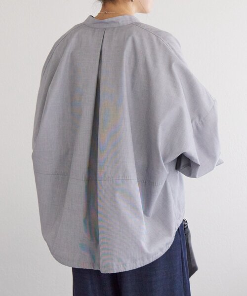 BEARDSLEY（ビアズリー）の「裾絞りオーバーブラウス（シャツ/ブラウス・レディース・グレー/ブルー・FREE）」の14枚目の写真