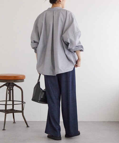 BEARDSLEY（ビアズリー）の「裾絞りオーバーブラウス（シャツ/ブラウス・レディース・グレー/ブルー・FREE）」の17枚目の写真