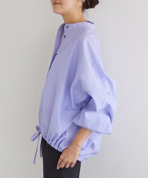 BEARDSLEY（ビアズリー）の「裾絞りオーバーブラウス（シャツ/ブラウス・レディース・グレー/ブルー・FREE）」の6枚目の写真