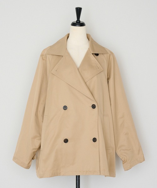 Bonjour Sagan（ボンジュールサガン）の「Aライントレンチコート（トレンチコート・レディース・ライトベージュ/ネイビー/ベージュ・FREE）」の20枚目の写真