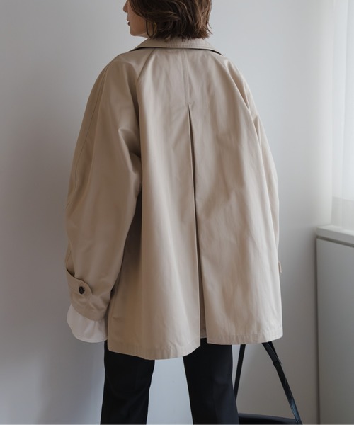 Bonjour Sagan（ボンジュールサガン）の「Aライントレンチコート（トレンチコート・レディース・ライトベージュ/ネイビー/ベージュ・FREE）」の7枚目の写真