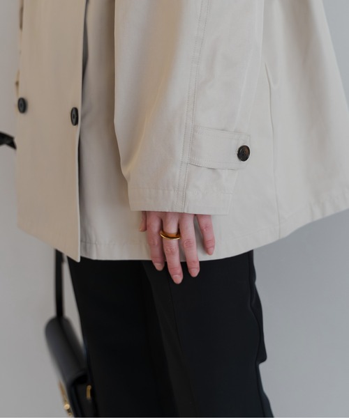 Bonjour Sagan（ボンジュールサガン）の「Aライントレンチコート（トレンチコート・レディース・ライトベージュ/ネイビー/ベージュ・FREE）」の9枚目の写真