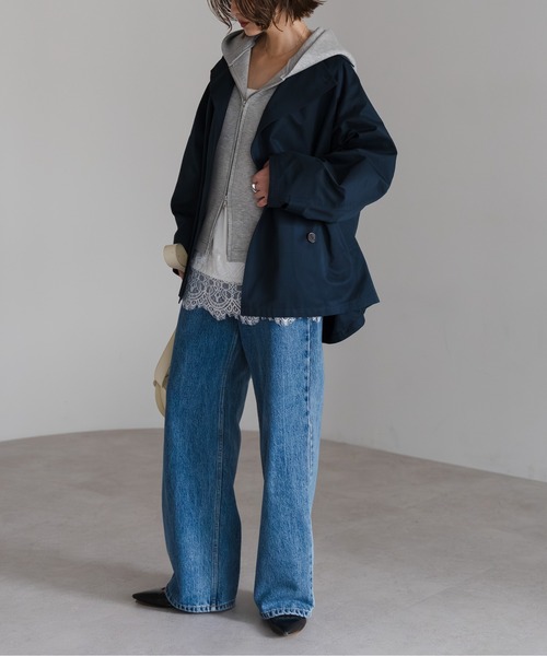 Bonjour Sagan（ボンジュールサガン）の「Aライントレンチコート（トレンチコート・レディース・ライトベージュ/ネイビー/ベージュ・FREE）」の17枚目の写真