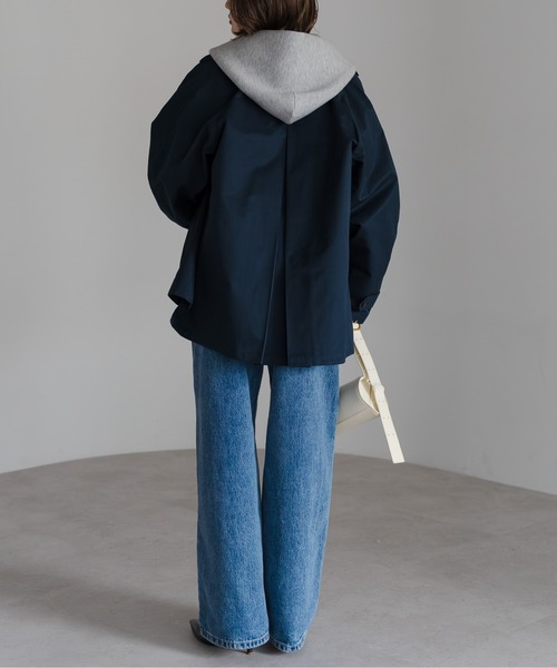 Bonjour Sagan（ボンジュールサガン）の「Aライントレンチコート（トレンチコート・レディース・ライトベージュ/ネイビー/ベージュ・FREE）」の19枚目の写真