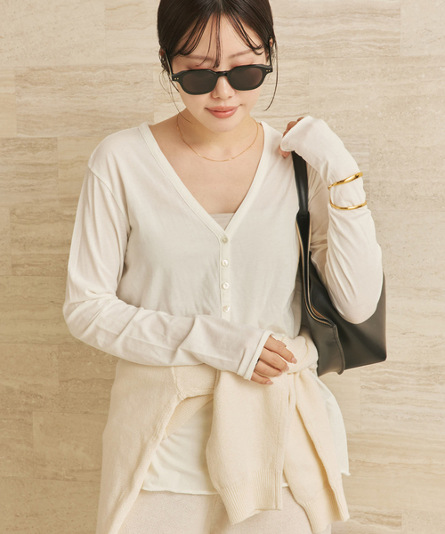 plage(プラージュ)の「henly プルオーバー(Tシャツ/カットソー・レディース・ホワイト/ブラック/キャメル・FREE)」の19枚目の写真