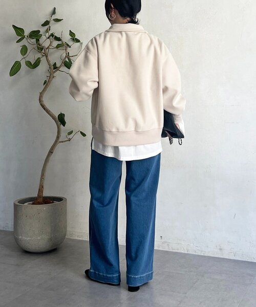 un dix cors(アンディコール)の「ジップフリースプルオーバー(Tシャツ/カットソー・レディース・ネイビー・FREE)」の14枚目の写真