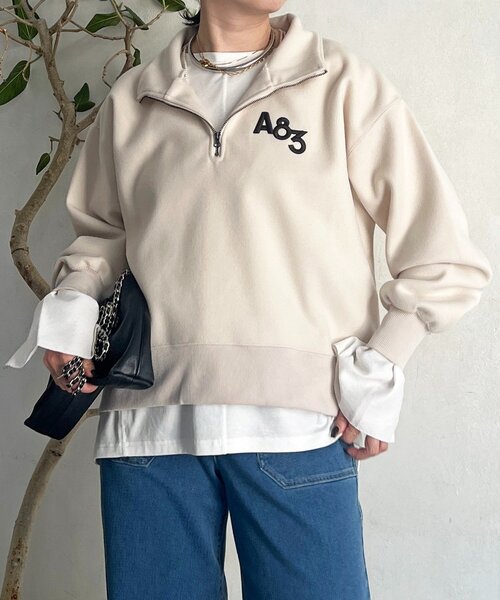 un dix cors(アンディコール)の「ジップフリースプルオーバー(Tシャツ/カットソー・レディース・ネイビー・FREE)」の22枚目の写真