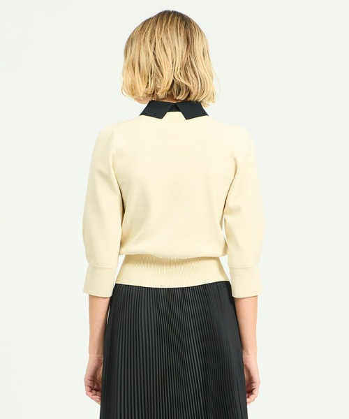 ESTNATION(エストネーション)の「ESTNATION / 襟付きニット(ニット/セーター・レディース・グレー/ブラック/ライトベージュ/ネイビー・FREE)」の10枚目の写真