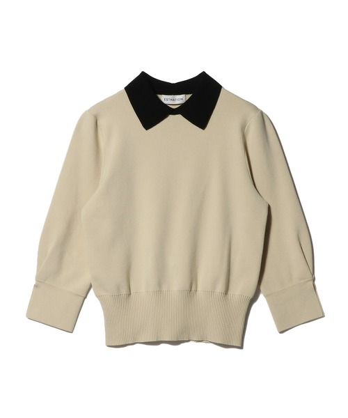 ESTNATION(エストネーション)の「ESTNATION / 襟付きニット(ニット/セーター・レディース・グレー/ブラック/ライトベージュ/ネイビー・FREE)」の12枚目の写真