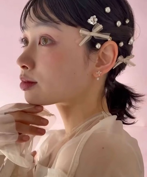 Zoule ゾーラ：HARU:HAIR シリーズ Seal H－3 リボン ビジュー