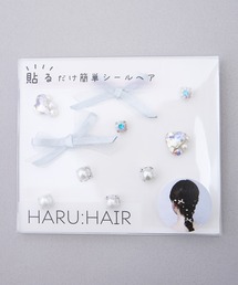 Zoule（ゾーラ）の「Zoule ゾーラ：HARU:HAIR シリーズ　Seal H－３　リボン　ビジュー　シールヘア(貼るヘアーアクセ)（その他ヘアアクセサリー）」