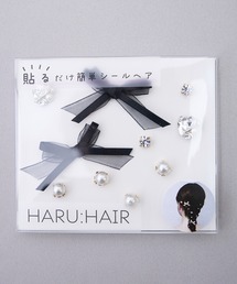 Zoule（ゾーラ）の「Zoule ゾーラ：HARU:HAIR シリーズ　Seal H－３　リボン　ビジュー　シールヘア(貼るヘアーアクセ)（その他ヘアアクセサリー）」