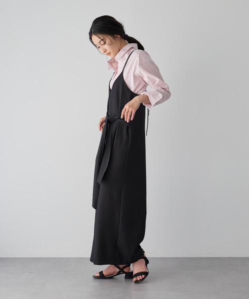 YECCA VECCA（イェッカヴェッカ）の「マルチwayキャミオールインワン（サロペット/オーバーオール・レディース・ブラック/グレイッシュベージュ・FREE）」の9枚目の写真