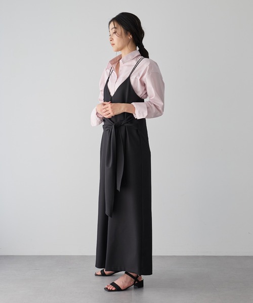 YECCA VECCA（イェッカヴェッカ）の「マルチwayキャミオールインワン（サロペット/オーバーオール・レディース・ブラック/グレイッシュベージュ・FREE）」の10枚目の写真