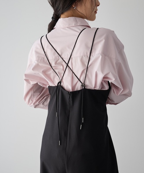 YECCA VECCA（イェッカヴェッカ）の「マルチwayキャミオールインワン（サロペット/オーバーオール・レディース・ブラック/グレイッシュベージュ・FREE）」の15枚目の写真