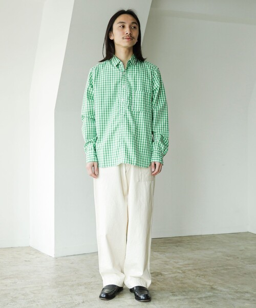 fennica（フェニカ）の「【別注】TATAMIZE / ギンガムチェック プルオーバーシャツ（シャツ/ブラウス・レディース・グリーン・3）」の8枚目の写真