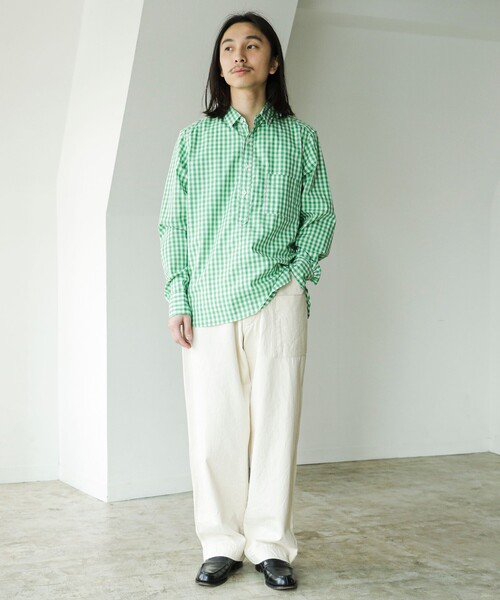 fennica（フェニカ）の「【別注】TATAMIZE / ギンガムチェック プルオーバーシャツ（シャツ/ブラウス・レディース・グリーン・3）」の9枚目の写真