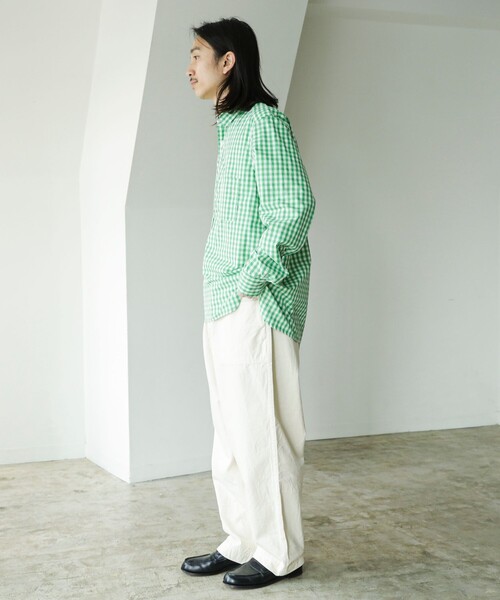fennica（フェニカ）の「【別注】TATAMIZE / ギンガムチェック プルオーバーシャツ（シャツ/ブラウス・レディース・グリーン・3）」の10枚目の写真