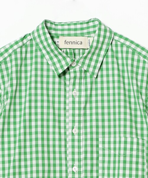 fennica（フェニカ）の「【別注】TATAMIZE / ギンガムチェック プルオーバーシャツ（シャツ/ブラウス・レディース・グリーン・3）」の12枚目の写真