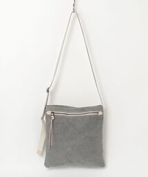 PR01. | REAL MIND カーボン 炭染め帆布 薄マチショルダーバッグ(ショルダーバッグ)