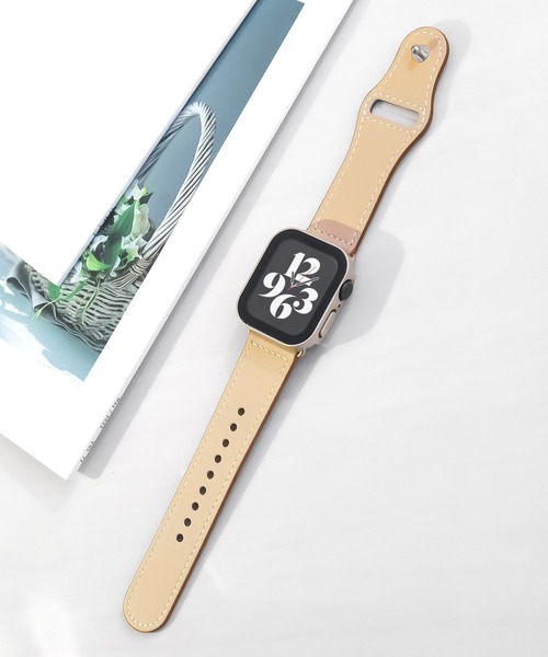 Urban Coral(アーバンコーラル)の「Apple Watch Band / アップルウォッチ くすみカラーソフトレザーバンド / Urban Coral(デジタル腕時計・レディース・グレー系その他/ベージュ系その他・40mm)」の1枚目の写真