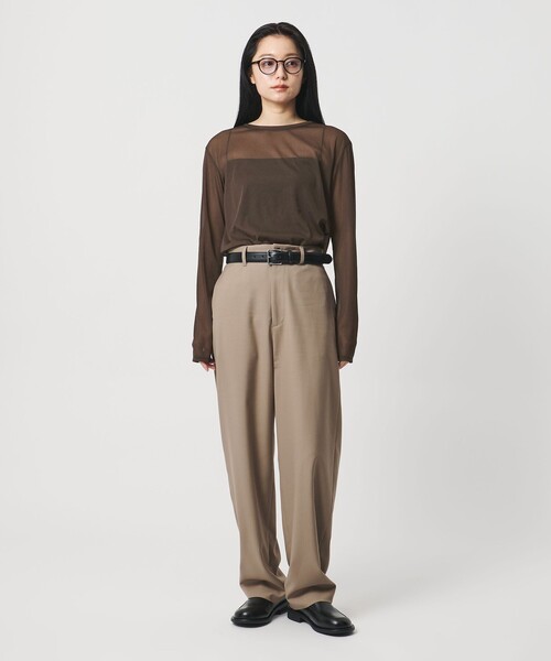 MARW UNITED ARROWS(マルゥ ユナイテッドアローズ)の「<MARW UNITED ARROWS>シアー ロングスリーブ カットソー(Tシャツ/カットソー・レディース・ブラック/ホワイト/ダークブラウン/ネイビー・FREE)」の6枚目の写真