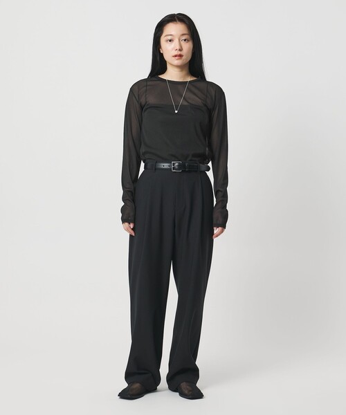 MARW UNITED ARROWS(マルゥ ユナイテッドアローズ)の「<MARW UNITED ARROWS>シアー ロングスリーブ カットソー(Tシャツ/カットソー・レディース・ブラック/ホワイト/ダークブラウン/ネイビー・FREE)」の12枚目の写真