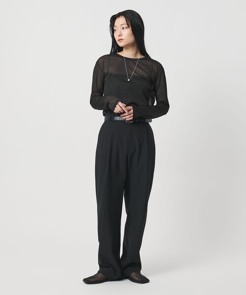 MARW UNITED ARROWS(マルゥ ユナイテッドアローズ)の「<MARW UNITED ARROWS>シアー ロングスリーブ カットソー(Tシャツ/カットソー・レディース・ブラック/ホワイト/ダークブラウン/ネイビー・FREE)」の13枚目の写真