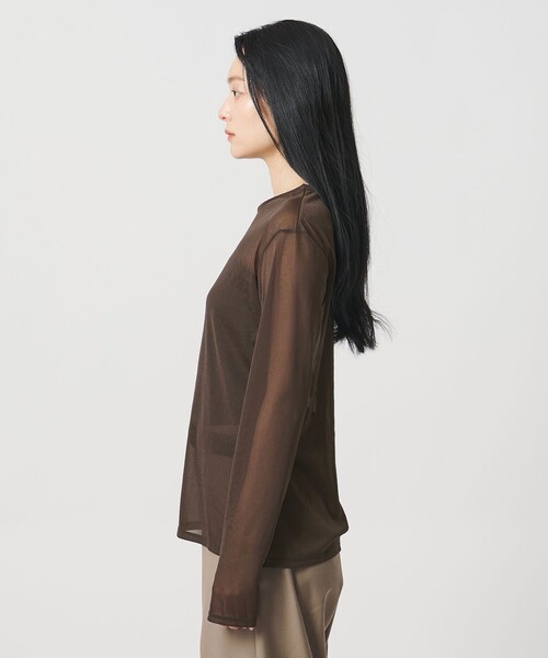 MARW UNITED ARROWS(マルゥ ユナイテッドアローズ)の「<MARW UNITED ARROWS>シアー ロングスリーブ カットソー(Tシャツ/カットソー・レディース・ブラック/ホワイト/ダークブラウン/ネイビー・FREE)」の17枚目の写真