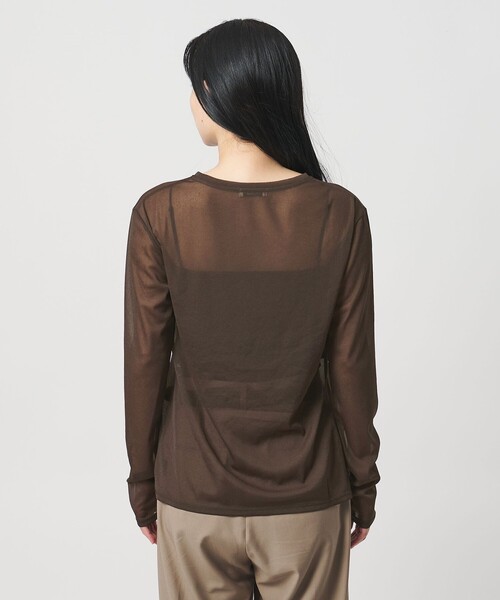 MARW UNITED ARROWS(マルゥ ユナイテッドアローズ)の「<MARW UNITED ARROWS>シアー ロングスリーブ カットソー(Tシャツ/カットソー・レディース・ブラック/ホワイト/ダークブラウン/ネイビー・FREE)」の18枚目の写真