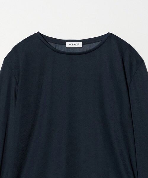 MARW UNITED ARROWS(マルゥ ユナイテッドアローズ)の「<MARW UNITED ARROWS>シアー ロングスリーブ カットソー(Tシャツ/カットソー・レディース・ブラック/ホワイト/ダークブラウン/ネイビー・FREE)」の21枚目の写真